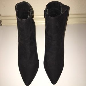 Black suede boots